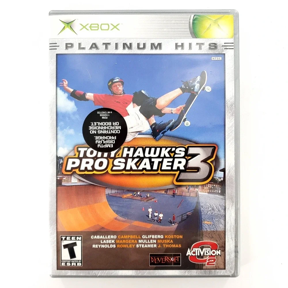 Tony Hawk's Pro Skater 3 Microsoft Xbox Complete w/ Reg Card Broken Case Tested